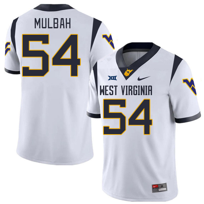 Men #54 Fatorma Mulbah West Virginia Mountaineers College 2024 New Uniforms Football Jerseys Stitche